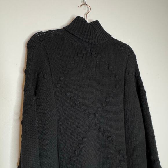 One Grey Day Turtleneck Luna Dress Black Knit Long Sleeve Women Small NWT - Picture 6 of 10